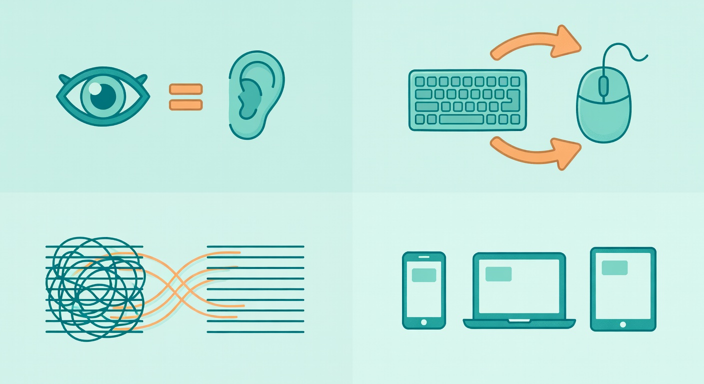 Illustration zu: Barrierefreie Schulungen: So wird digitales Lernen inklusiv